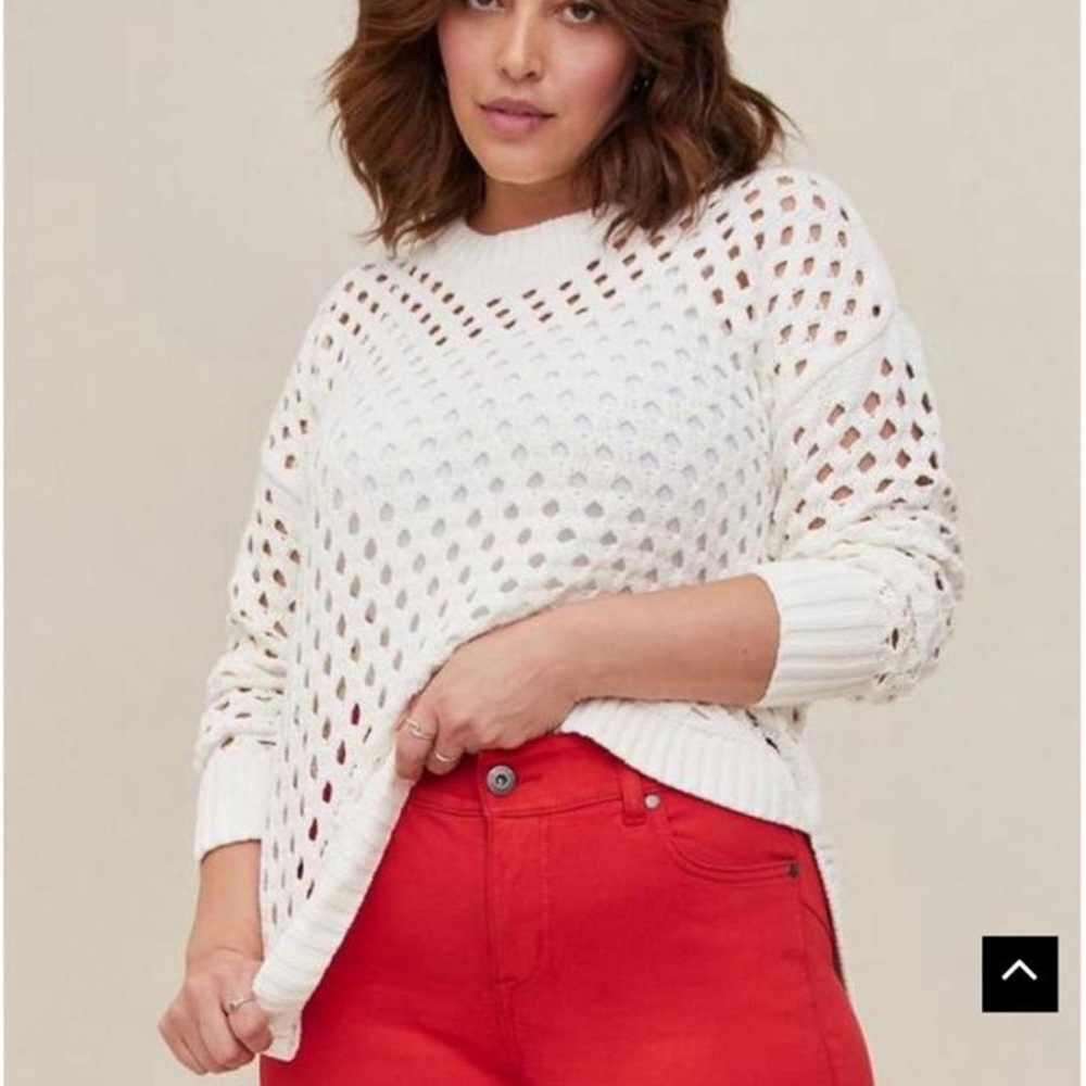 Torrid White Knit Sweater